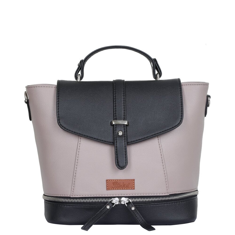 Women's Mauve Colour Vegan/PU Leather Backpack – Stylish Daypack with Top Handle